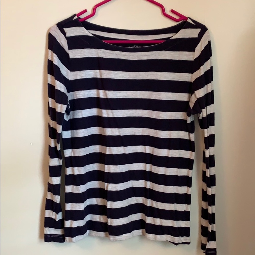 Navy basic striped tee
